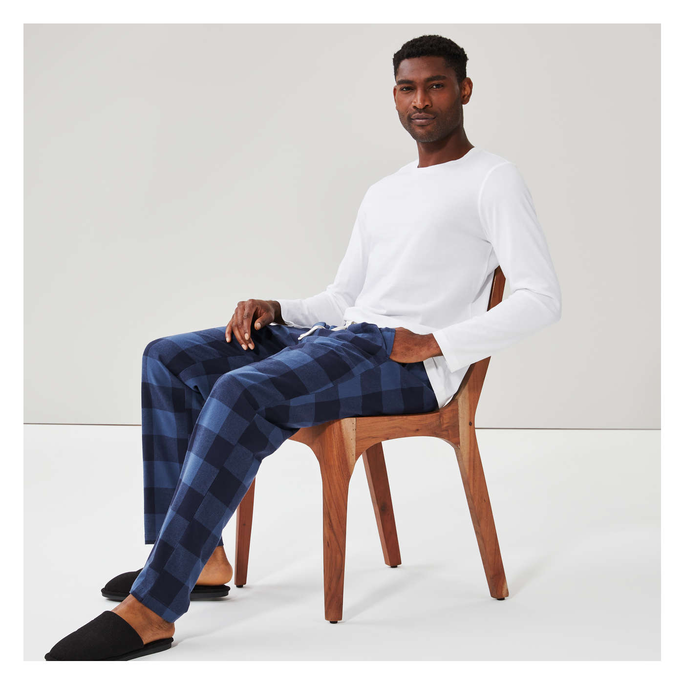 Men s Flannel Pajama Pant in Dark Blue from Joe Fresh